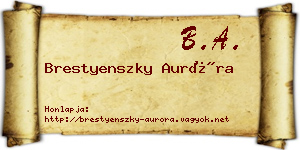 Brestyenszky Auróra névjegykártya